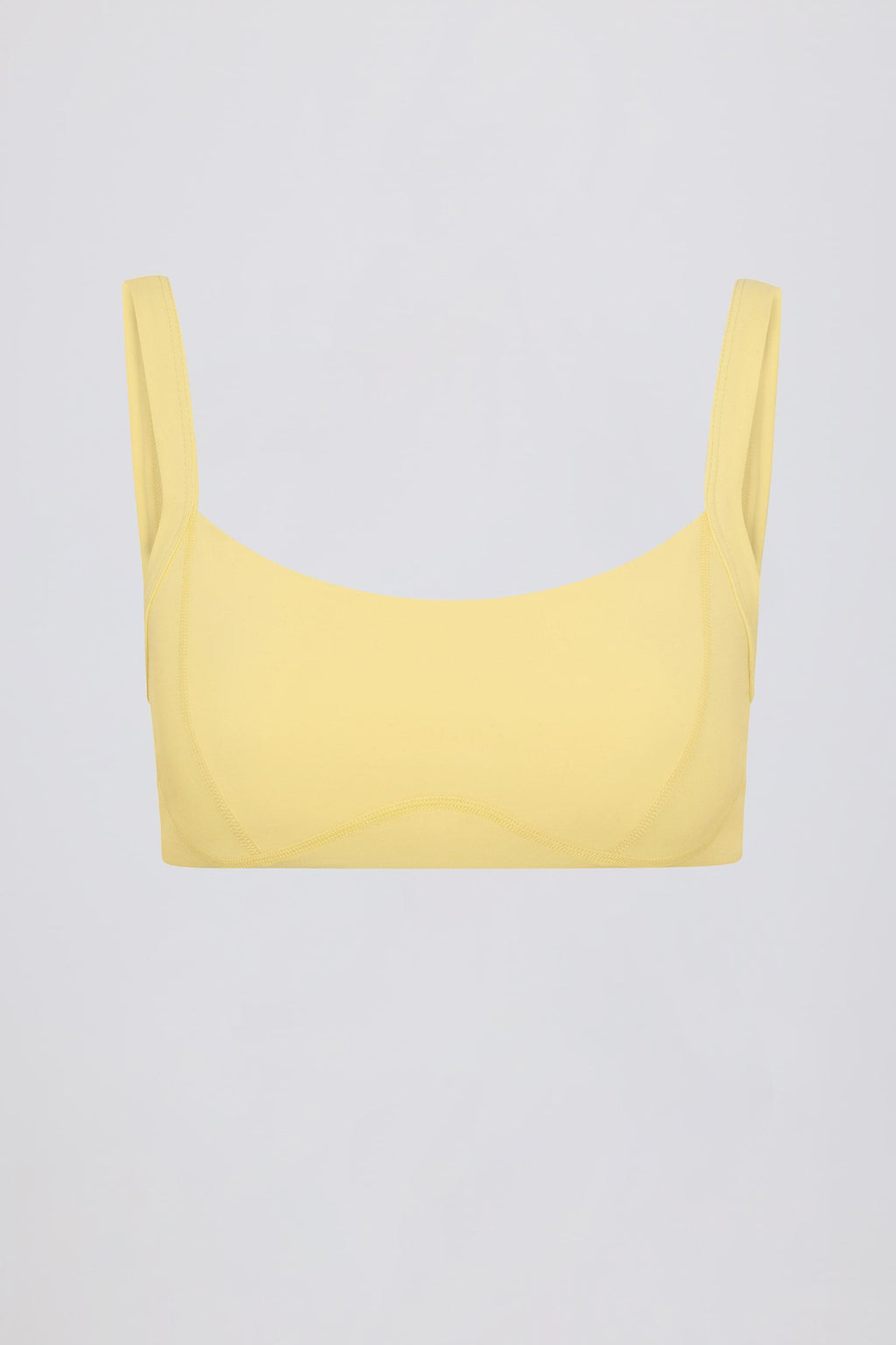 Soft Active Seam-detail Sports Bra In Lemon