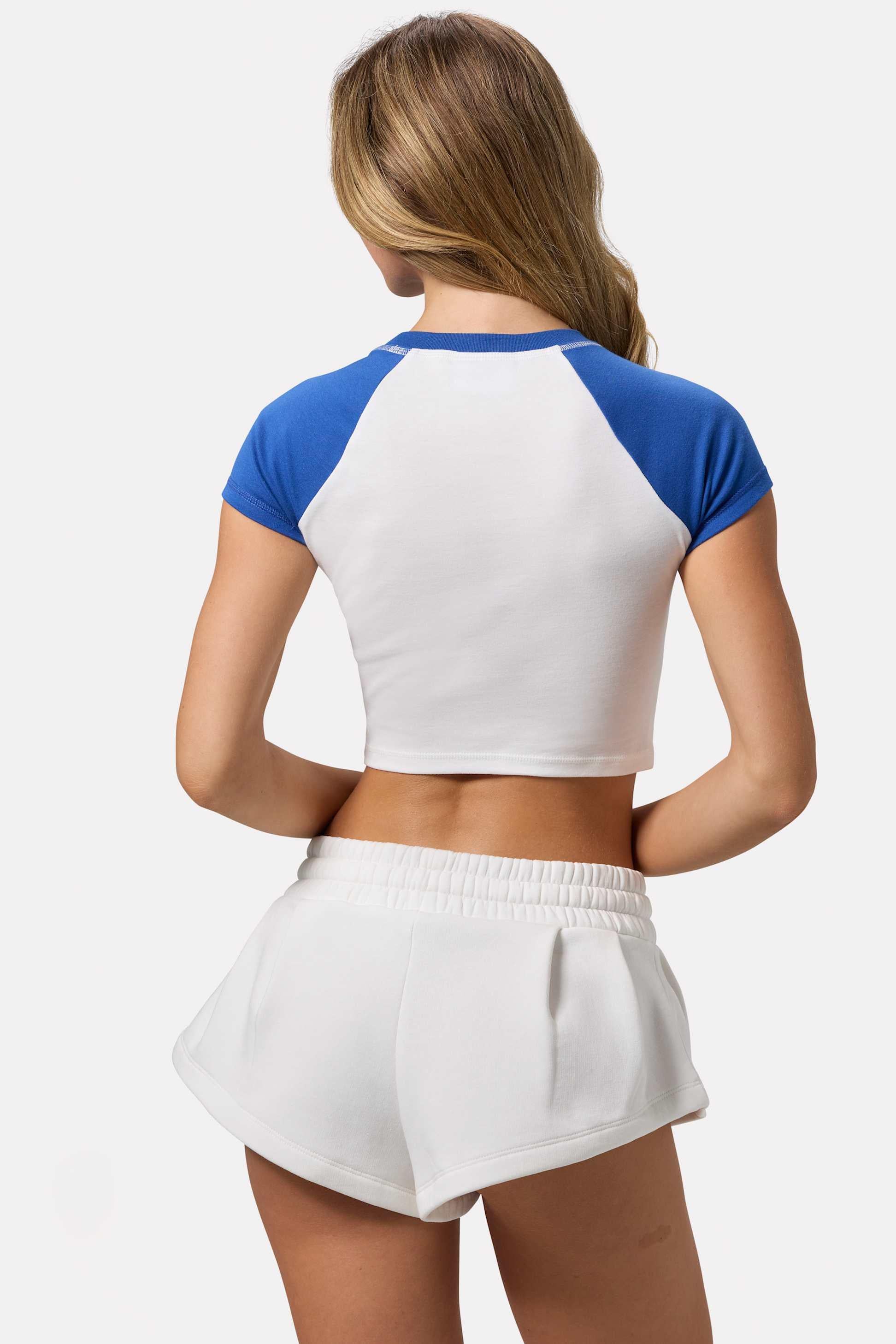 Graphic-print Cropped T-shirt In White