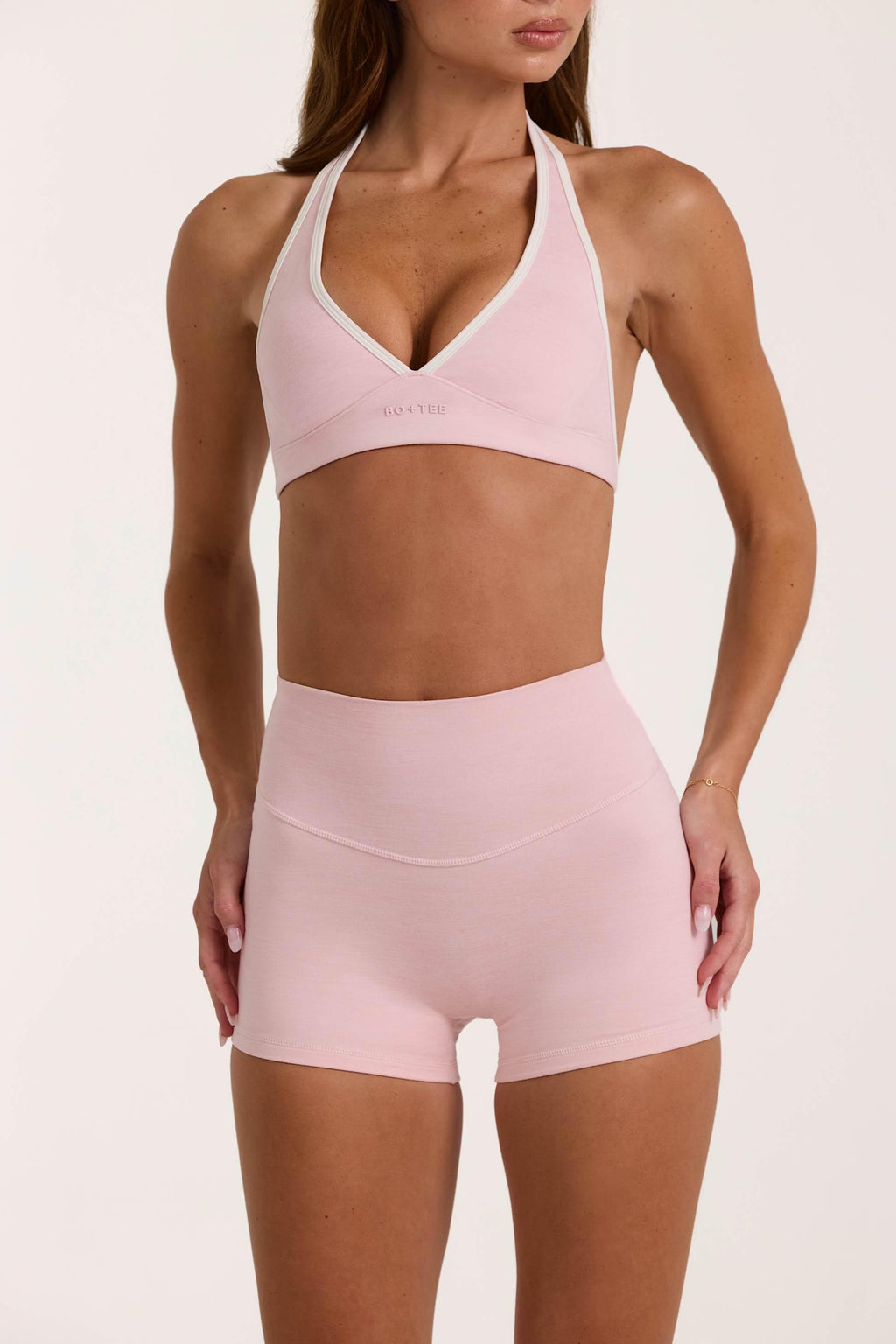 Soft Active Sports Bra In Blush Marl