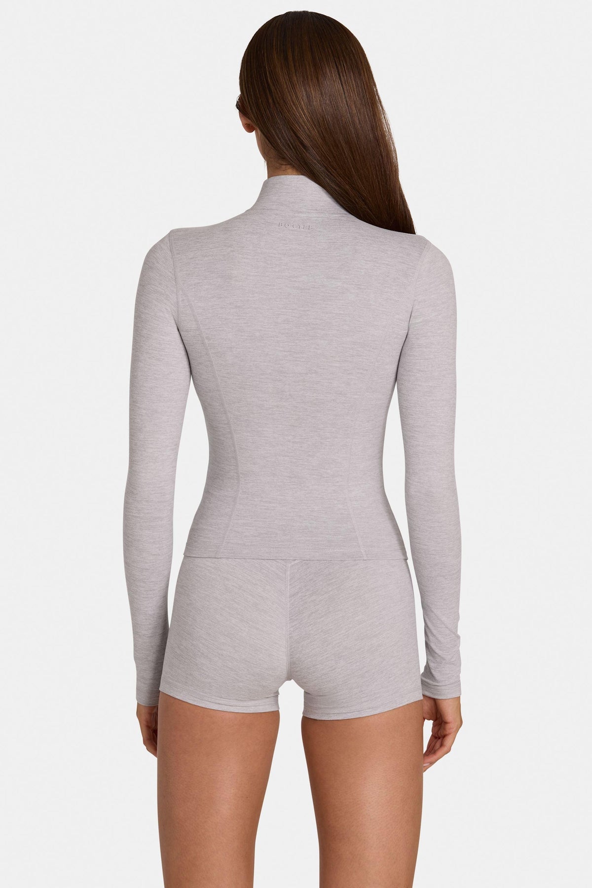Soft Active Zip-up Jacket In Grey Marl