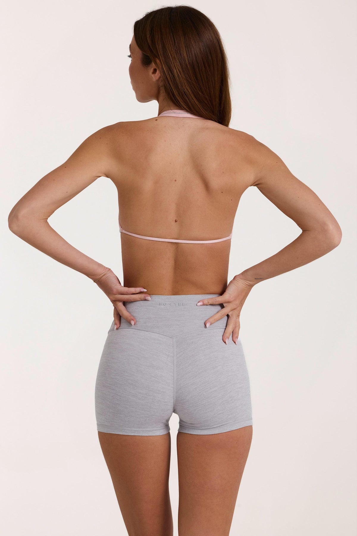 Soft Active Sports Bra In Grey Marl