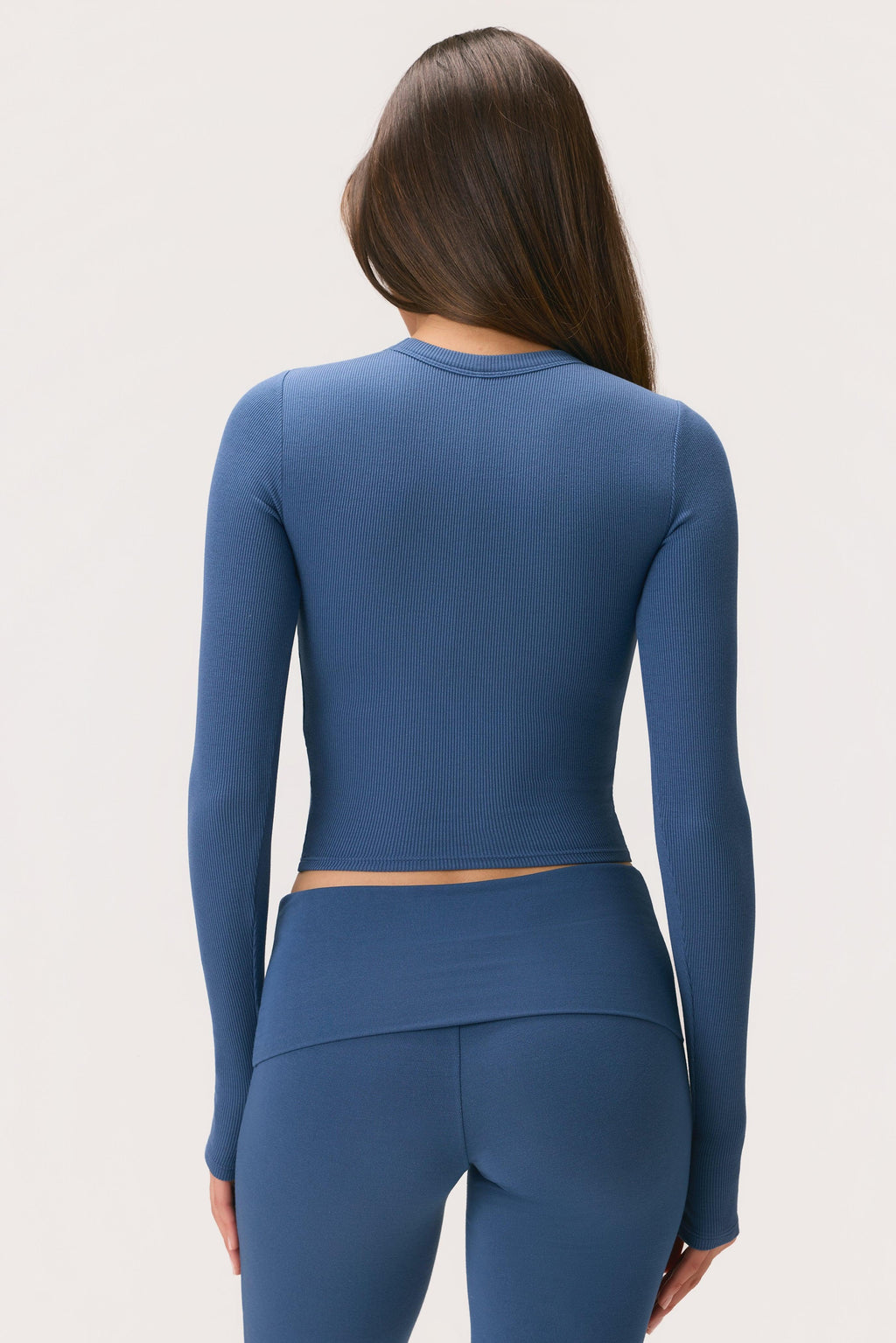 Buttercloud™ Long-sleeve Crop Top In Marine