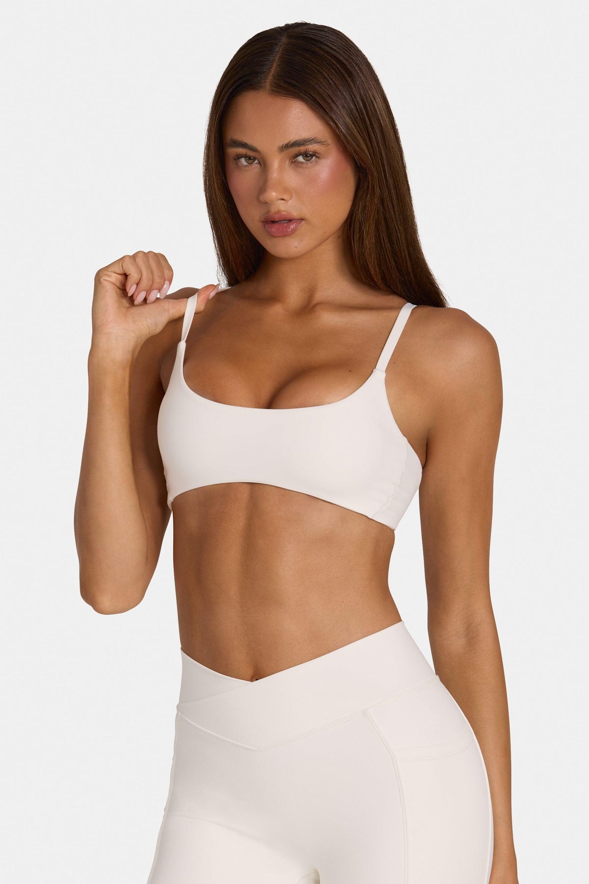 Soft Active Low-impact Sports Bra In Coconut