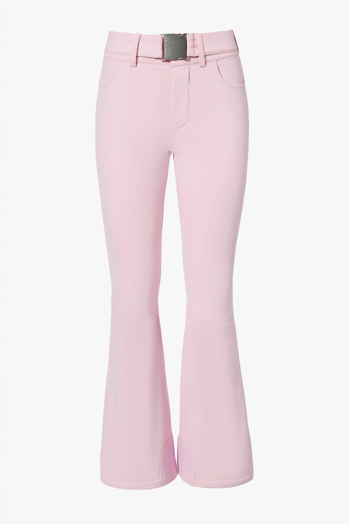 Waterproof Belted Ski Salopettes In Powder Pink