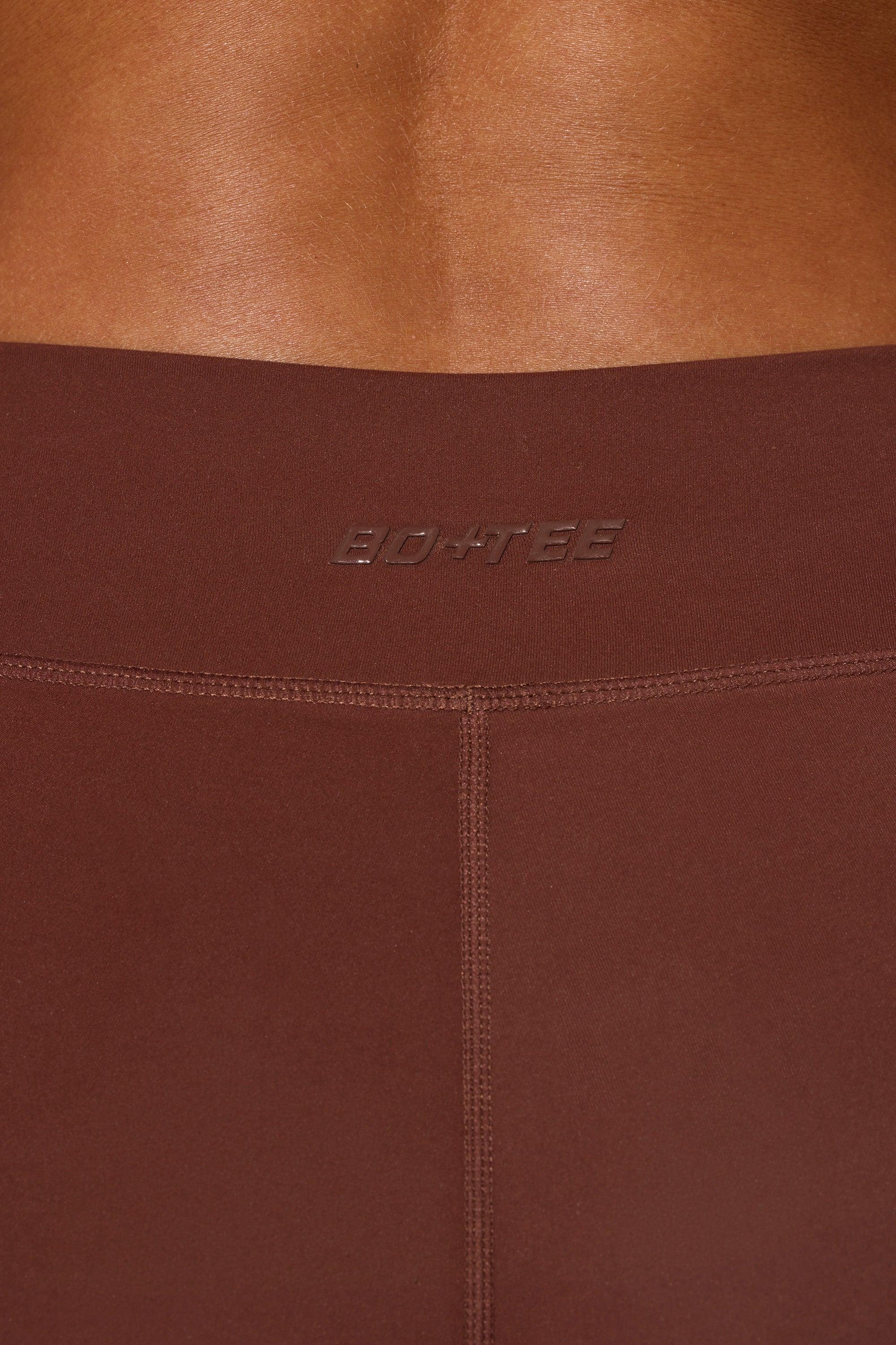 Full Length Leggings With Pockets In Brown