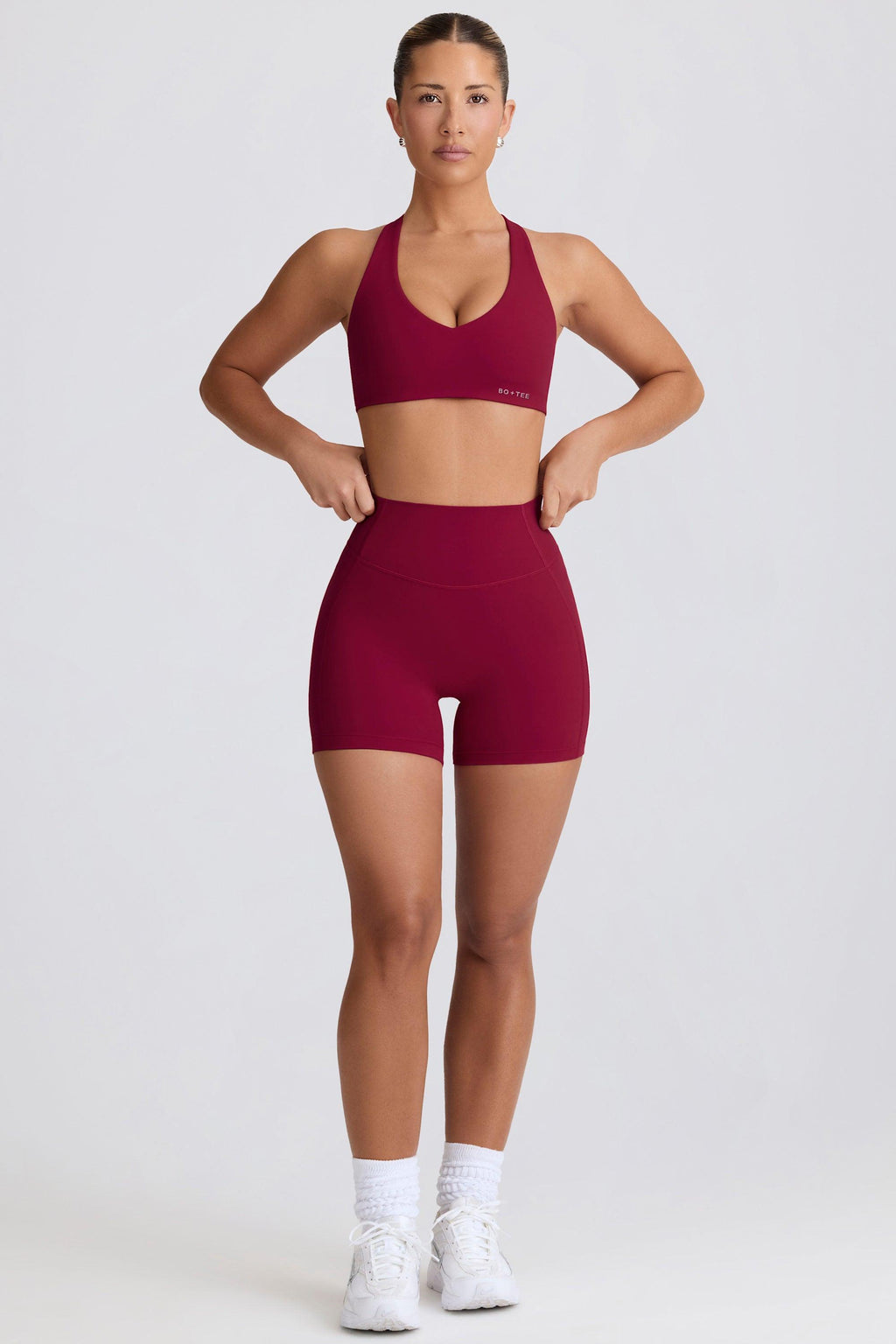 Soft Active Low-impact Sports Bra In Burgundy