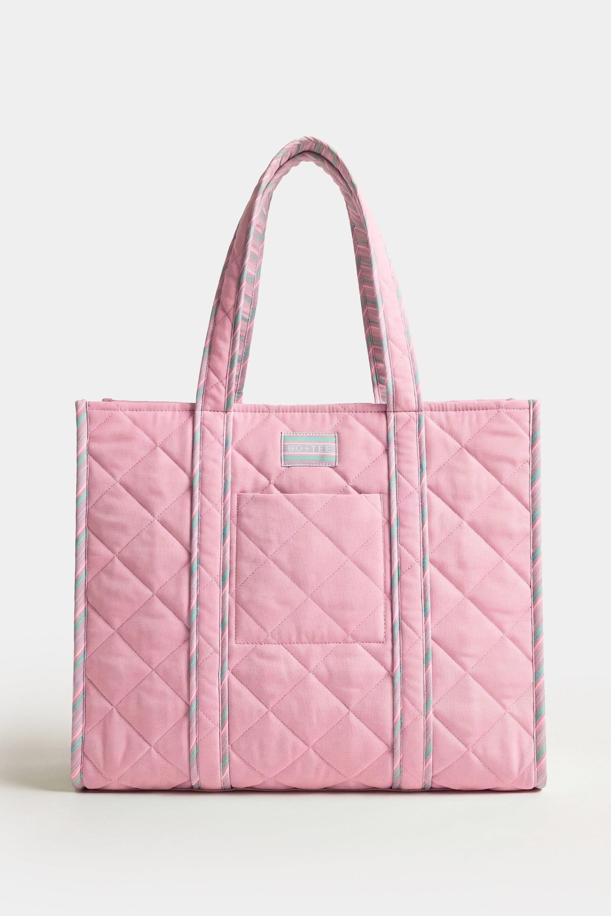 甜粉色針織手提包
