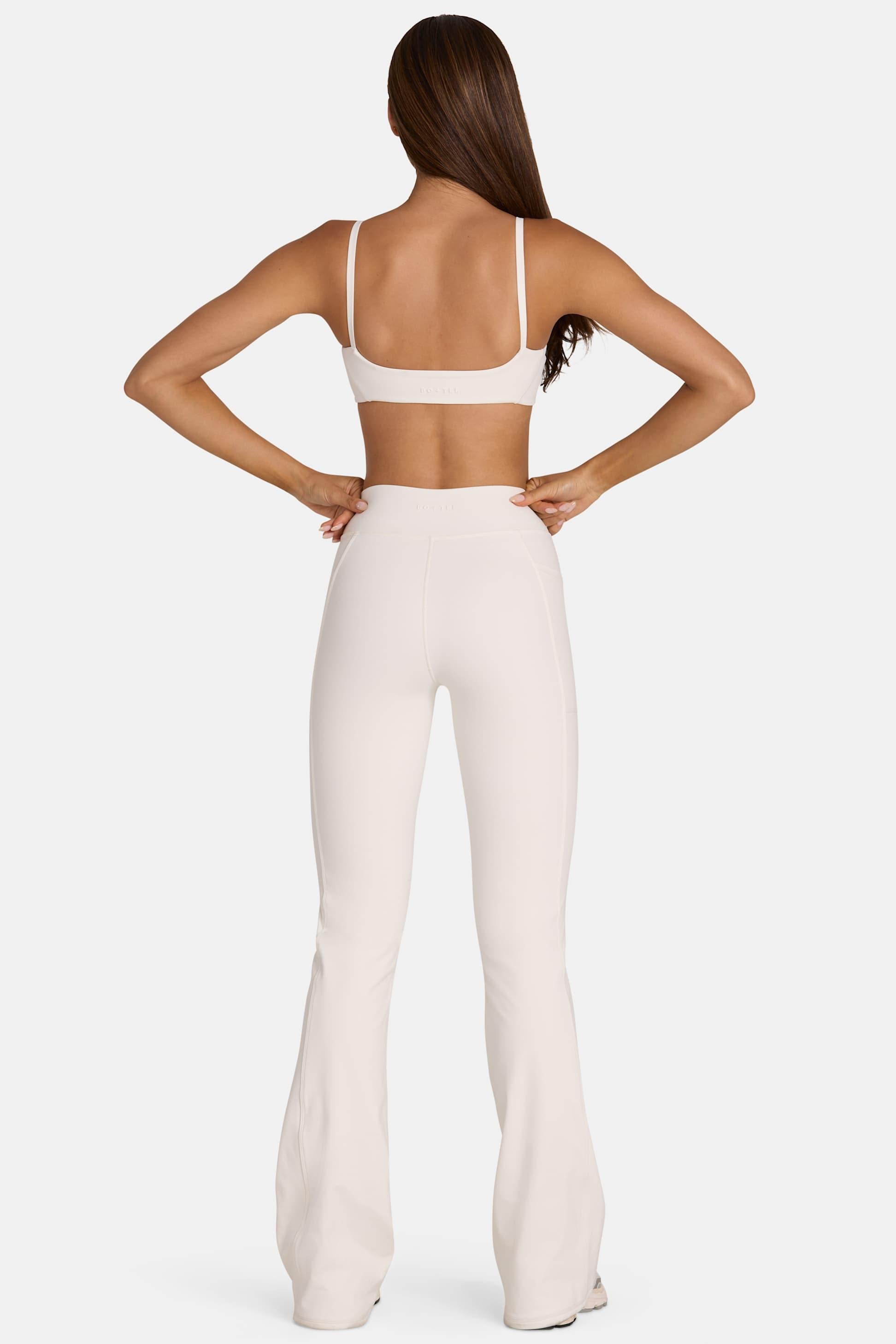 Soft Active V-waist Flared Leggings In Coconut
