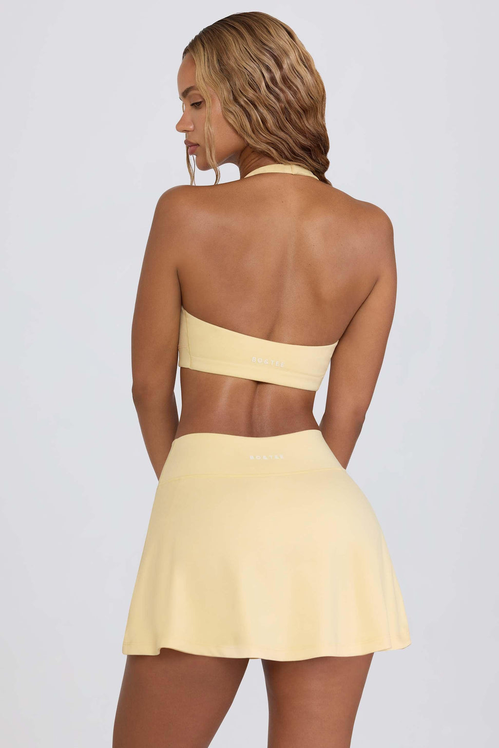 Soft Active Mini Skort In Lemon Marl