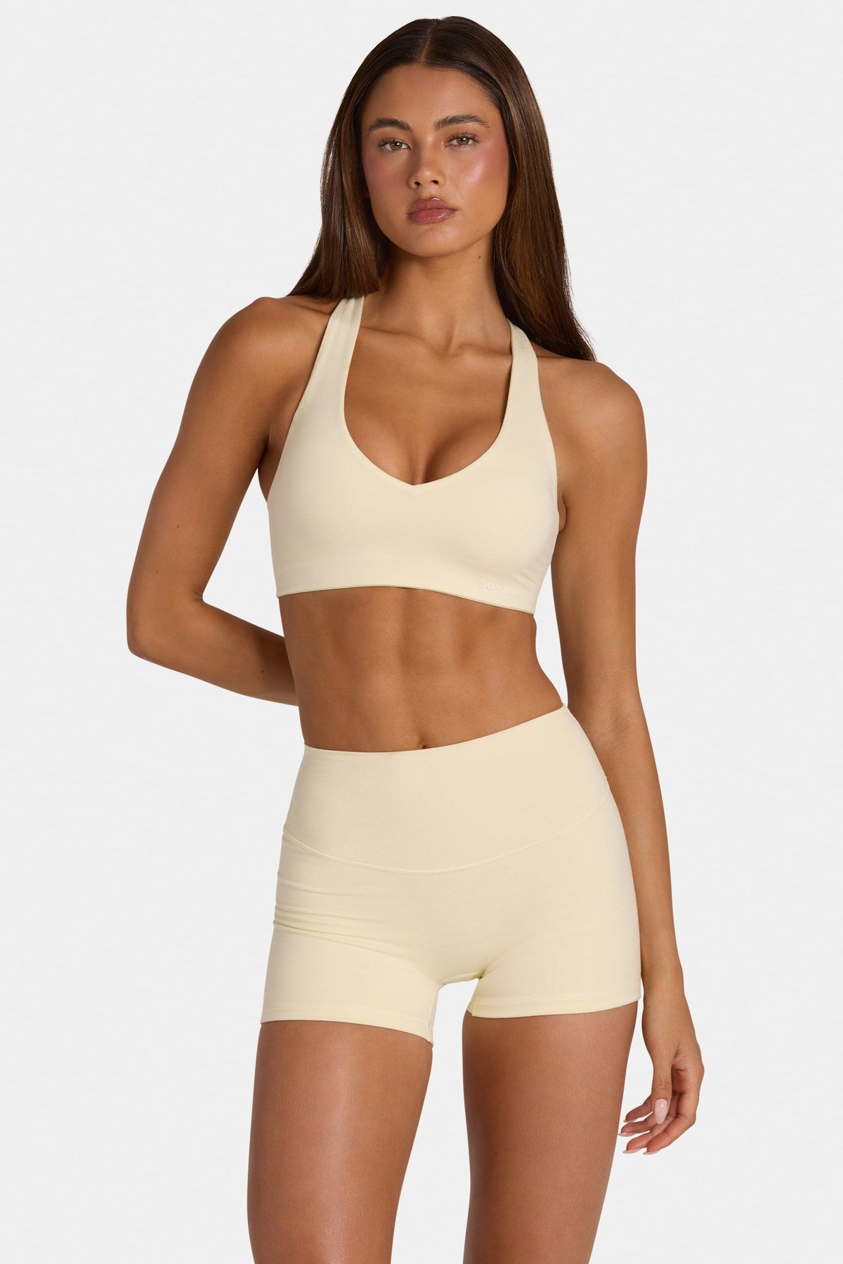 Soft Active Low-impact Sports Bra In Lemon Marl